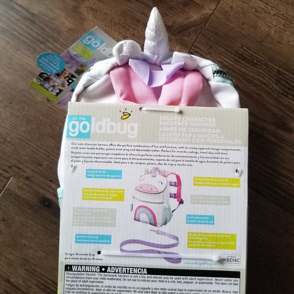 Goldbug Deluxe Character Backpack Harness (Unicorn) - Picture 3 of 7